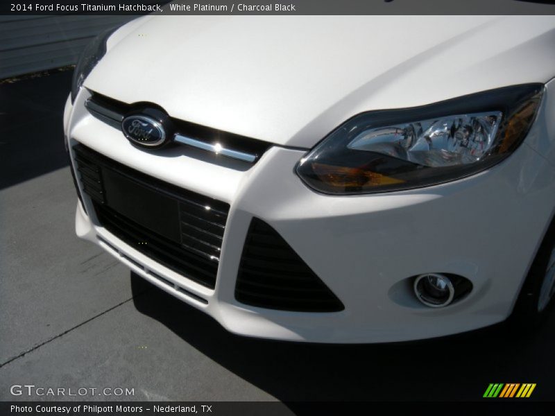 White Platinum / Charcoal Black 2014 Ford Focus Titanium Hatchback
