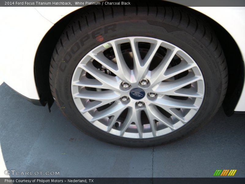 White Platinum / Charcoal Black 2014 Ford Focus Titanium Hatchback