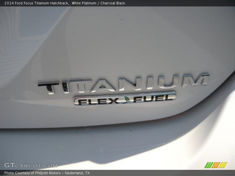 White Platinum / Charcoal Black 2014 Ford Focus Titanium Hatchback