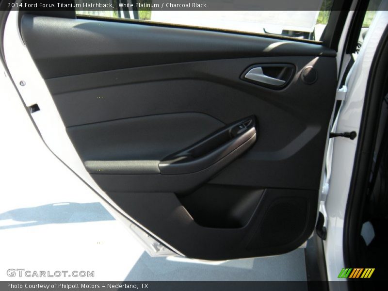 White Platinum / Charcoal Black 2014 Ford Focus Titanium Hatchback