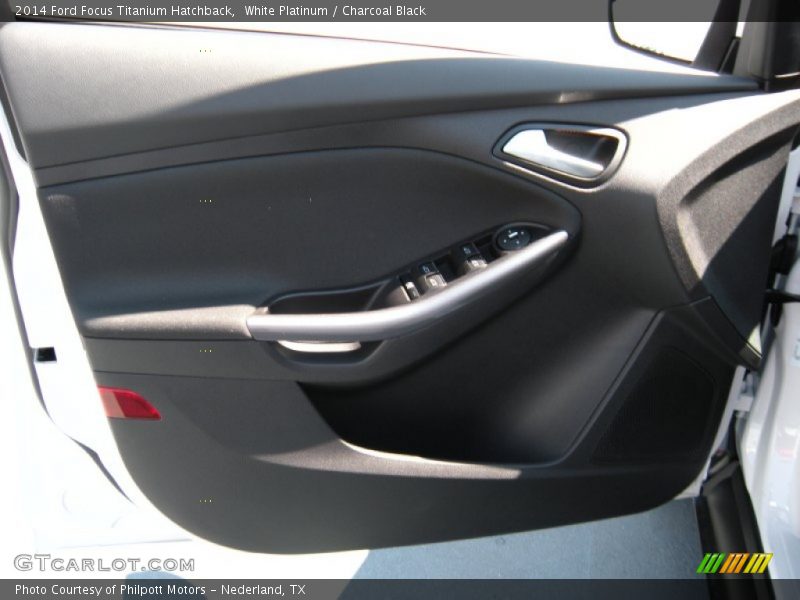 White Platinum / Charcoal Black 2014 Ford Focus Titanium Hatchback