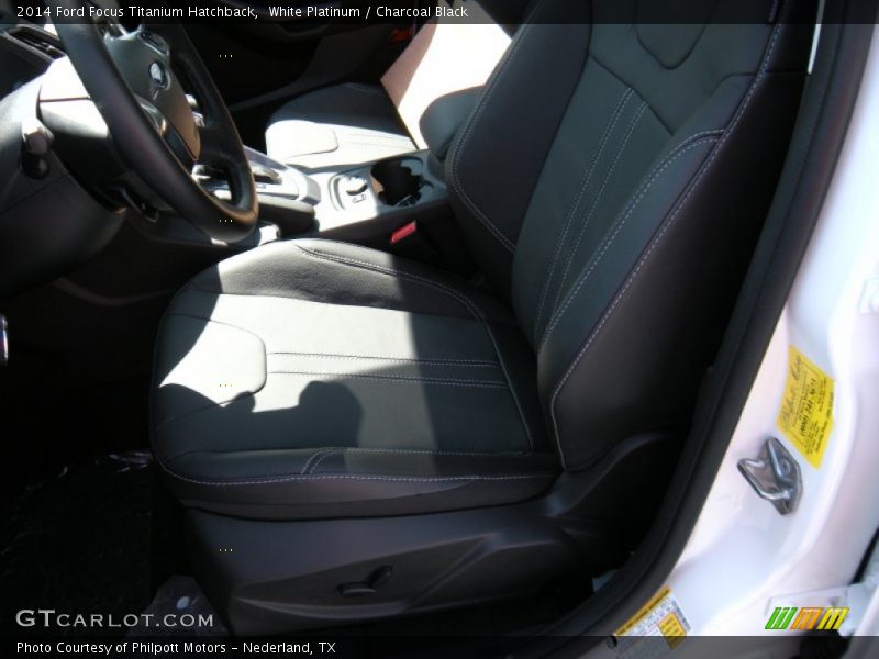 White Platinum / Charcoal Black 2014 Ford Focus Titanium Hatchback