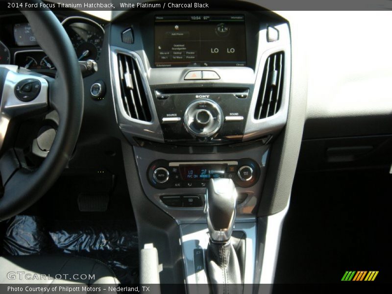 White Platinum / Charcoal Black 2014 Ford Focus Titanium Hatchback