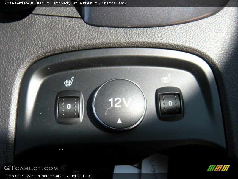 White Platinum / Charcoal Black 2014 Ford Focus Titanium Hatchback