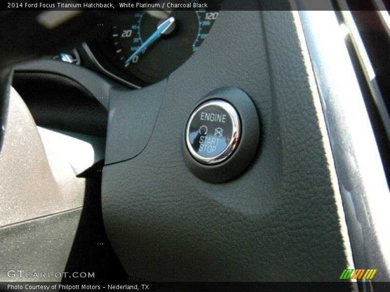 White Platinum / Charcoal Black 2014 Ford Focus Titanium Hatchback
