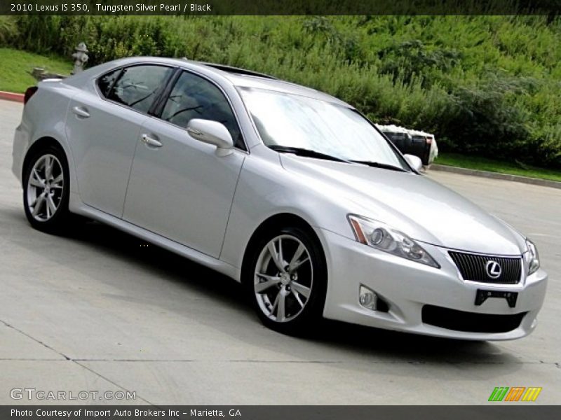 Tungsten Silver Pearl / Black 2010 Lexus IS 350