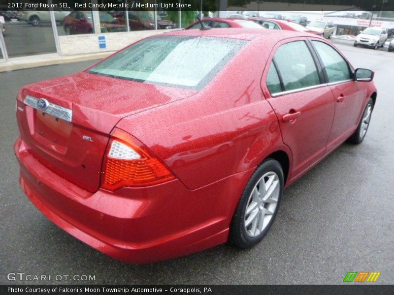 Red Candy Metallic / Medium Light Stone 2012 Ford Fusion SEL