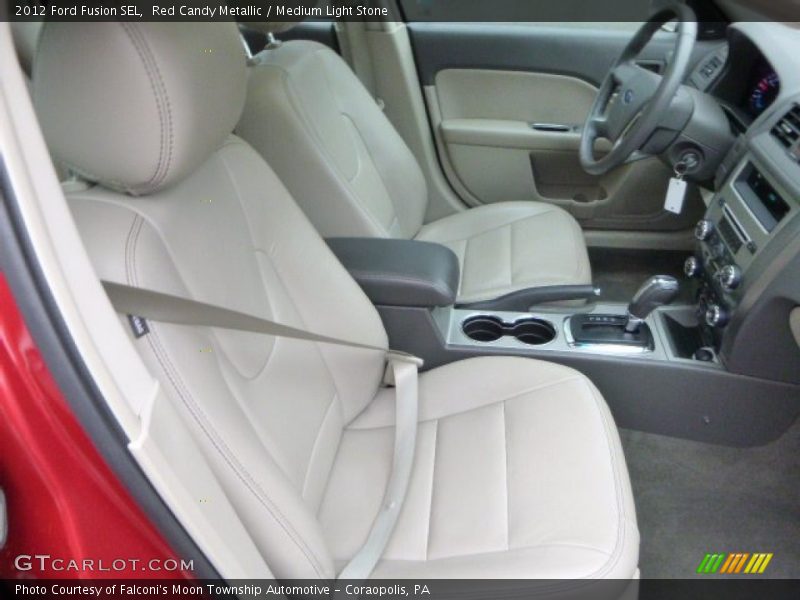 Red Candy Metallic / Medium Light Stone 2012 Ford Fusion SEL