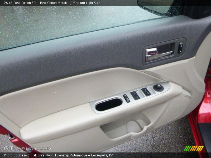 Red Candy Metallic / Medium Light Stone 2012 Ford Fusion SEL