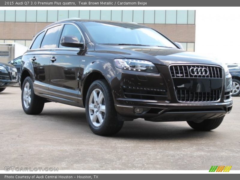Teak Brown Metallic / Cardamom Beige 2015 Audi Q7 3.0 Premium Plus quattro