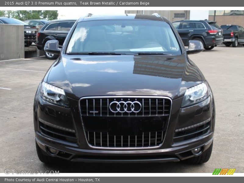 Teak Brown Metallic / Cardamom Beige 2015 Audi Q7 3.0 Premium Plus quattro