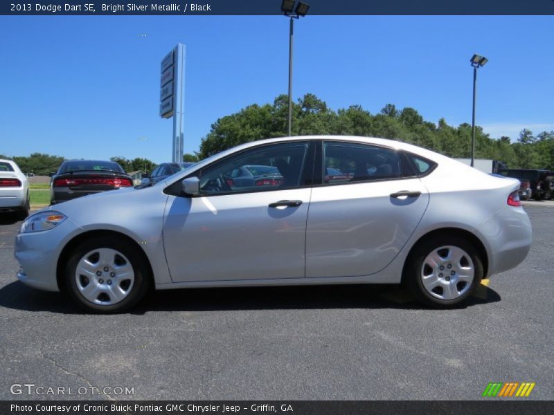 Bright Silver Metallic / Black 2013 Dodge Dart SE