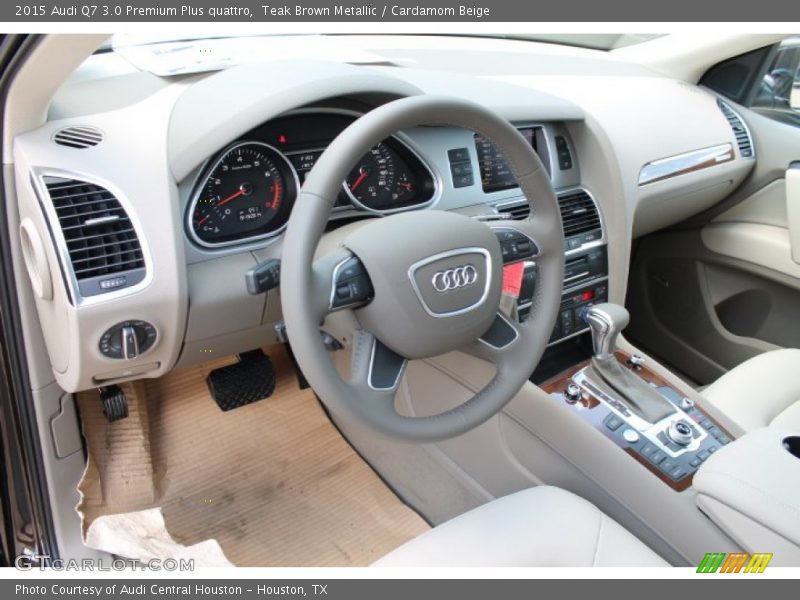 Teak Brown Metallic / Cardamom Beige 2015 Audi Q7 3.0 Premium Plus quattro