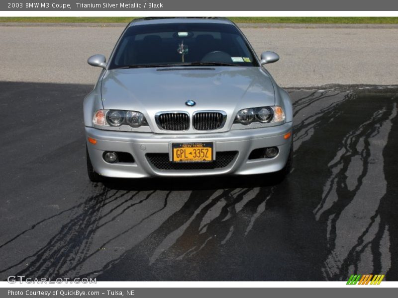 Titanium Silver Metallic / Black 2003 BMW M3 Coupe