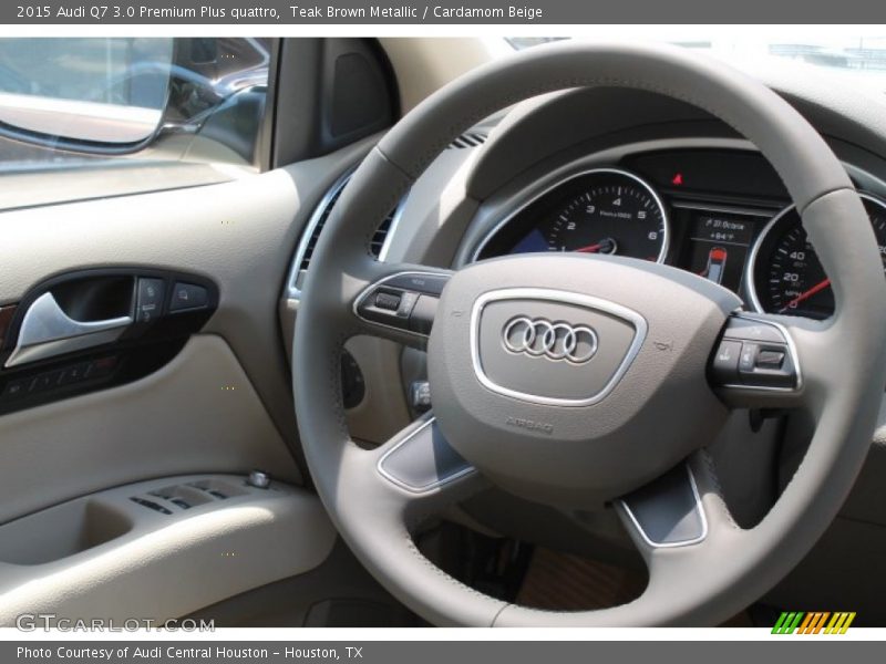 Teak Brown Metallic / Cardamom Beige 2015 Audi Q7 3.0 Premium Plus quattro