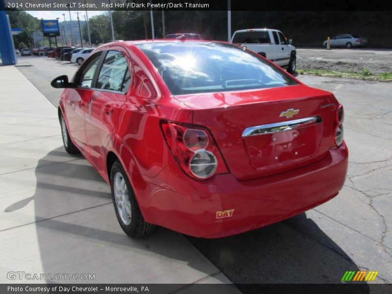 Red Hot / Dark Pewter/Dark Titanium 2014 Chevrolet Sonic LT Sedan