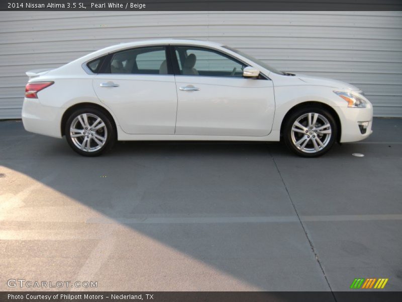 Pearl White / Beige 2014 Nissan Altima 3.5 SL