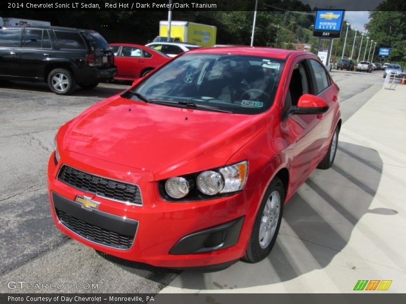 Red Hot / Dark Pewter/Dark Titanium 2014 Chevrolet Sonic LT Sedan