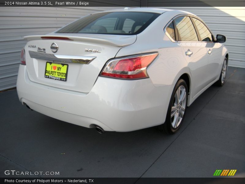 Pearl White / Beige 2014 Nissan Altima 3.5 SL