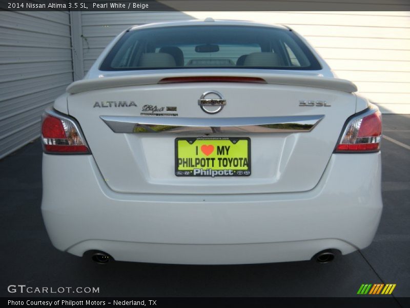 Pearl White / Beige 2014 Nissan Altima 3.5 SL