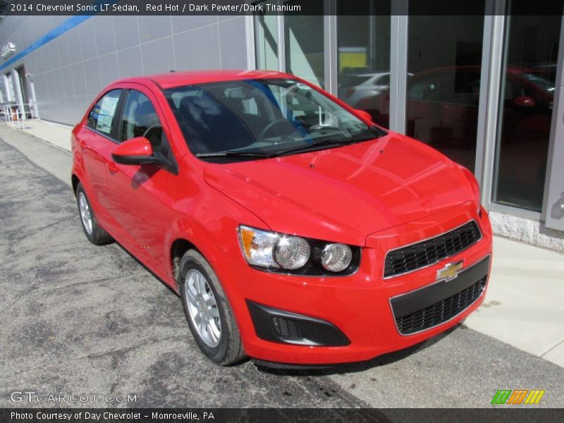 Red Hot / Dark Pewter/Dark Titanium 2014 Chevrolet Sonic LT Sedan