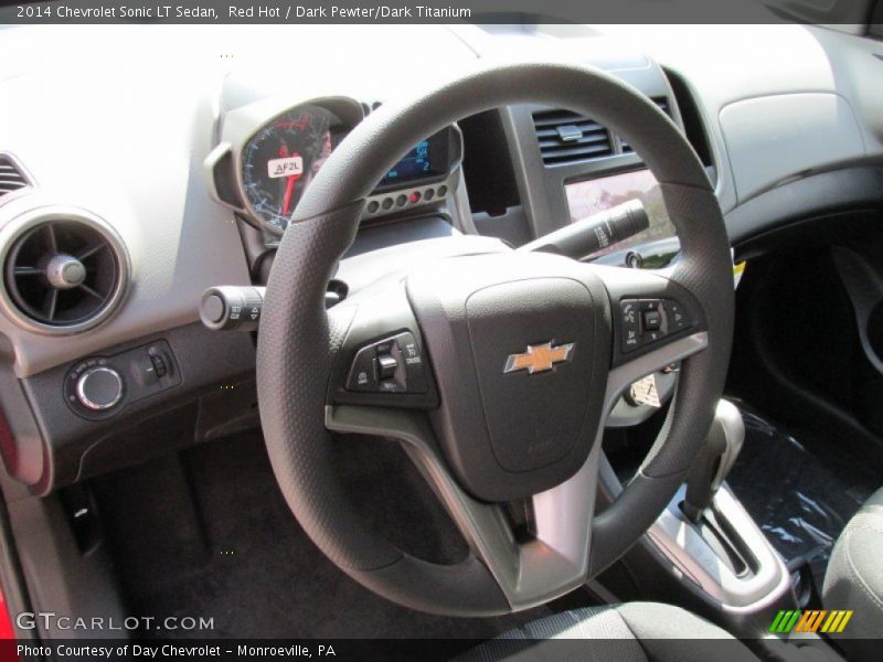 Red Hot / Dark Pewter/Dark Titanium 2014 Chevrolet Sonic LT Sedan
