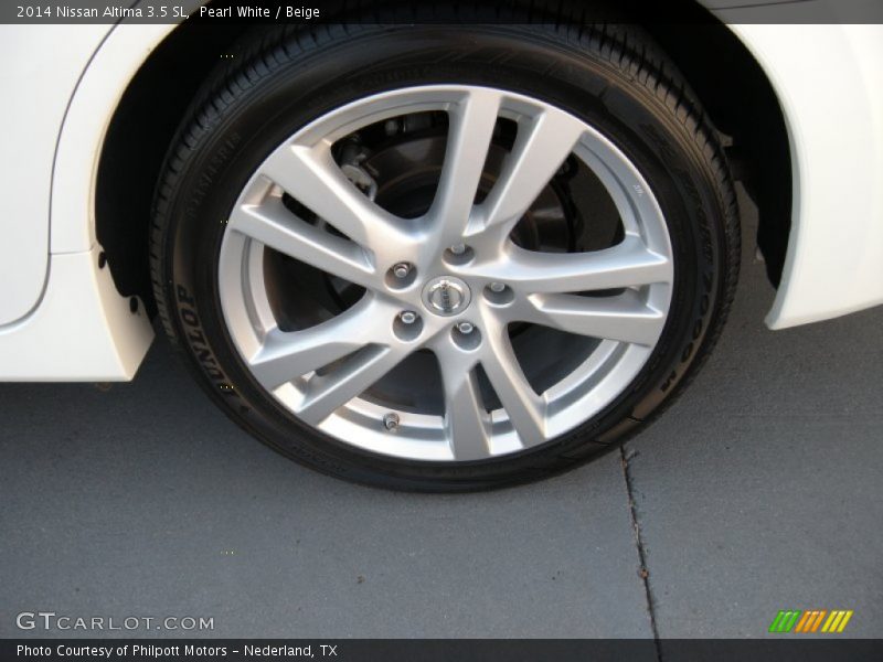 Pearl White / Beige 2014 Nissan Altima 3.5 SL