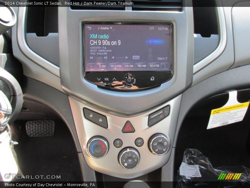 Red Hot / Dark Pewter/Dark Titanium 2014 Chevrolet Sonic LT Sedan