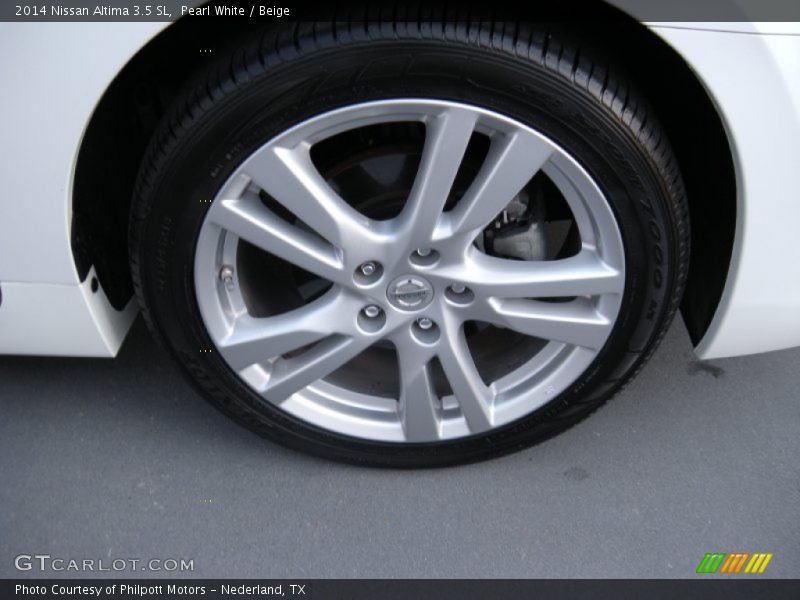 Pearl White / Beige 2014 Nissan Altima 3.5 SL
