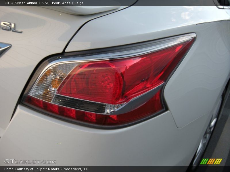 Pearl White / Beige 2014 Nissan Altima 3.5 SL