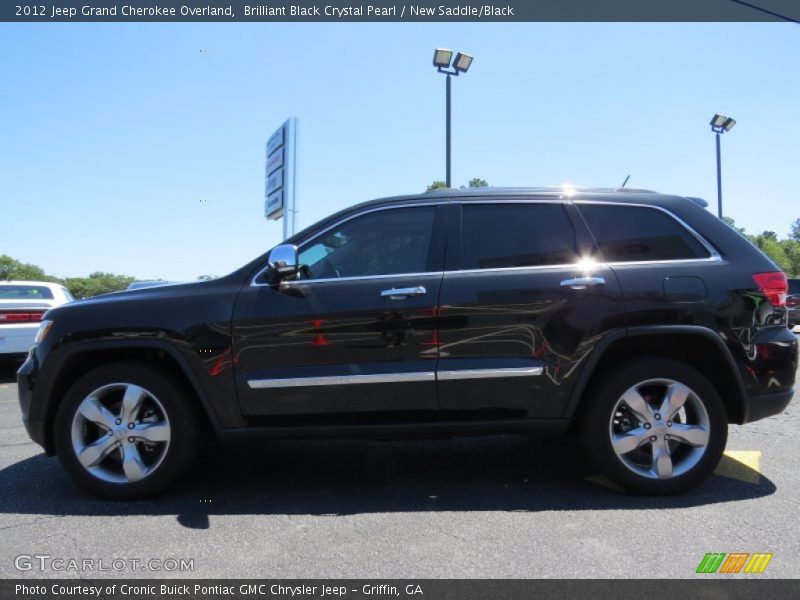 Brilliant Black Crystal Pearl / New Saddle/Black 2012 Jeep Grand Cherokee Overland