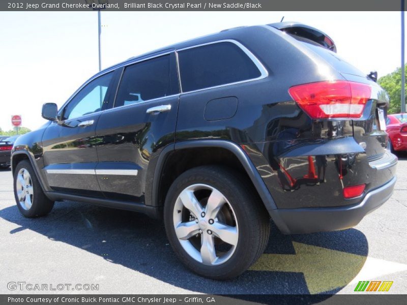 Brilliant Black Crystal Pearl / New Saddle/Black 2012 Jeep Grand Cherokee Overland
