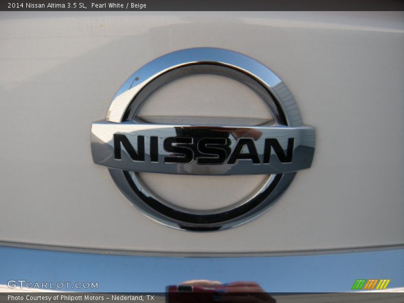 Pearl White / Beige 2014 Nissan Altima 3.5 SL