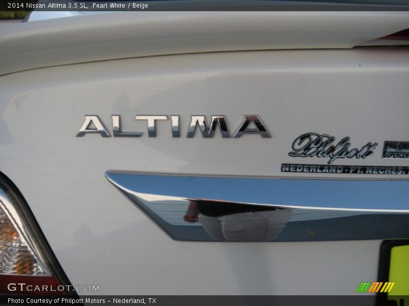 Pearl White / Beige 2014 Nissan Altima 3.5 SL