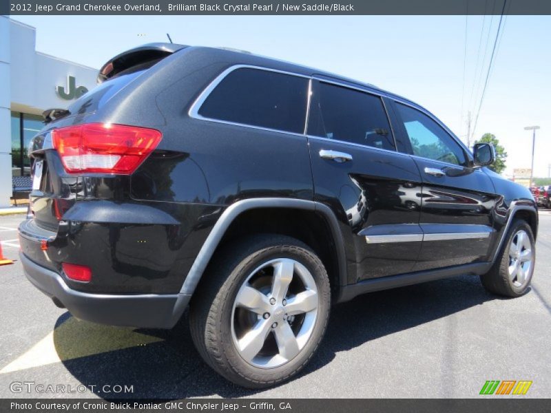 Brilliant Black Crystal Pearl / New Saddle/Black 2012 Jeep Grand Cherokee Overland