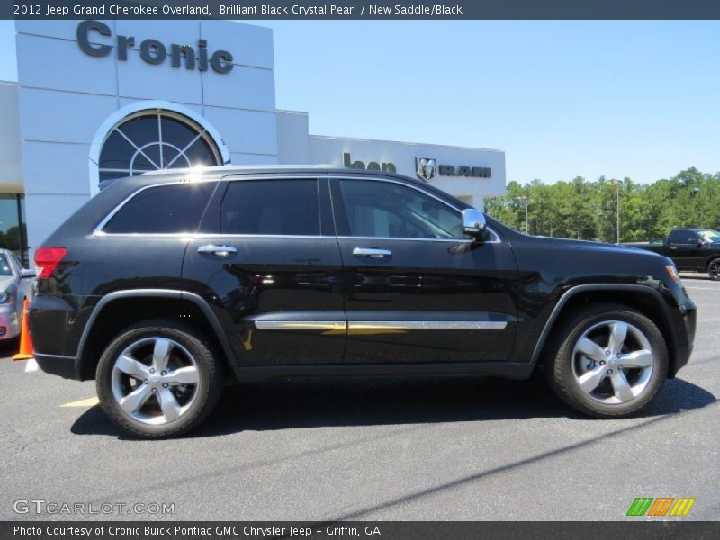 Brilliant Black Crystal Pearl / New Saddle/Black 2012 Jeep Grand Cherokee Overland