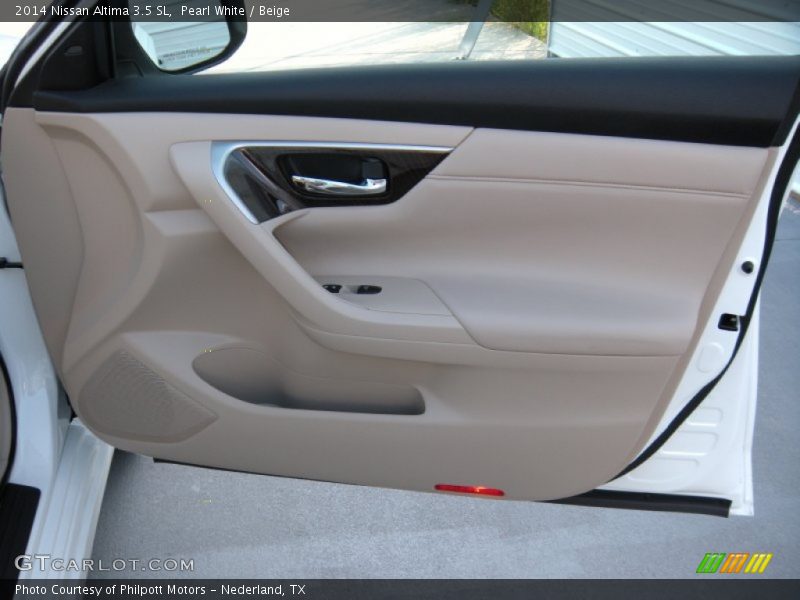 Pearl White / Beige 2014 Nissan Altima 3.5 SL