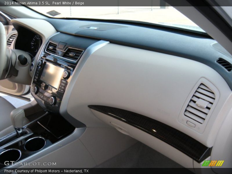Pearl White / Beige 2014 Nissan Altima 3.5 SL