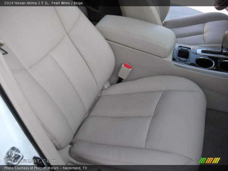 Pearl White / Beige 2014 Nissan Altima 3.5 SL