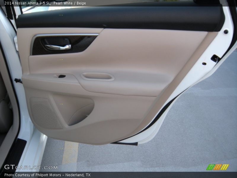 Pearl White / Beige 2014 Nissan Altima 3.5 SL