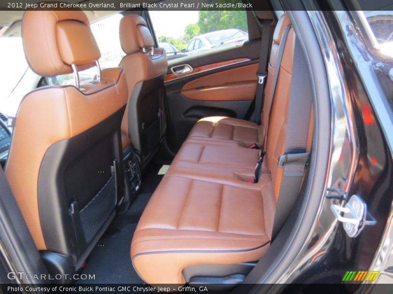 Brilliant Black Crystal Pearl / New Saddle/Black 2012 Jeep Grand Cherokee Overland