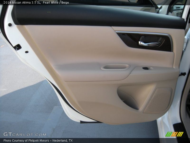 Pearl White / Beige 2014 Nissan Altima 3.5 SL
