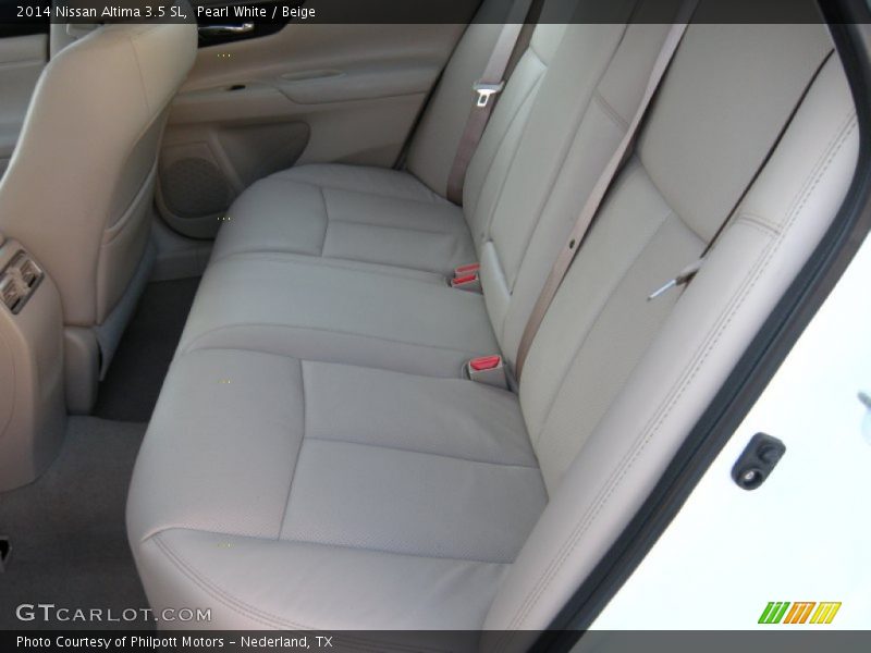 Pearl White / Beige 2014 Nissan Altima 3.5 SL