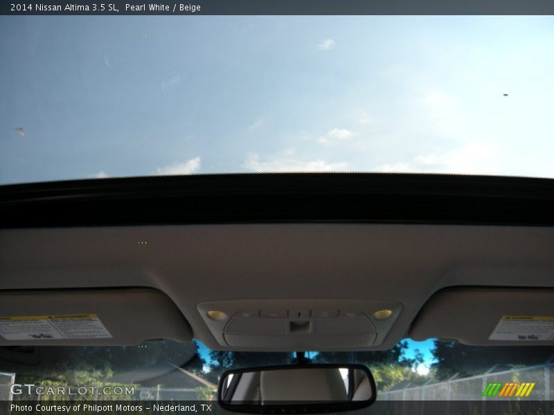 Pearl White / Beige 2014 Nissan Altima 3.5 SL