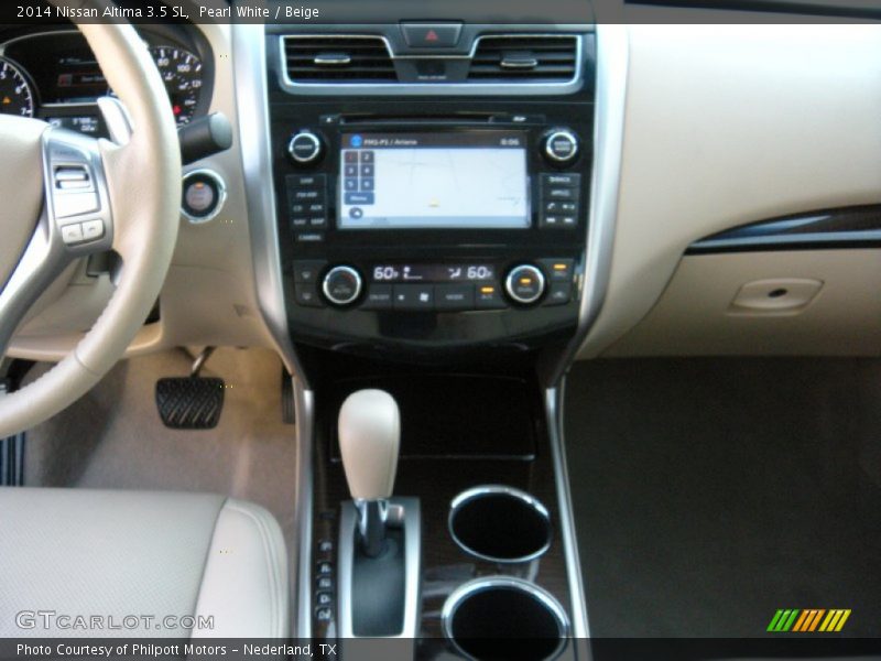 Pearl White / Beige 2014 Nissan Altima 3.5 SL