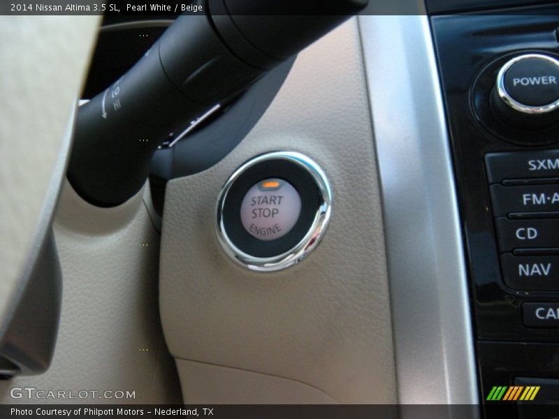 Pearl White / Beige 2014 Nissan Altima 3.5 SL