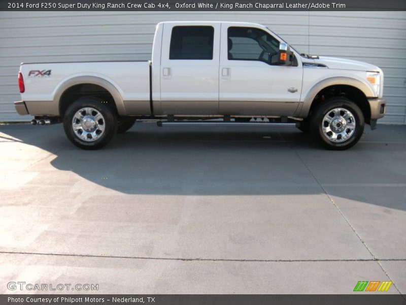 Oxford White / King Ranch Chaparral Leather/Adobe Trim 2014 Ford F250 Super Duty King Ranch Crew Cab 4x4