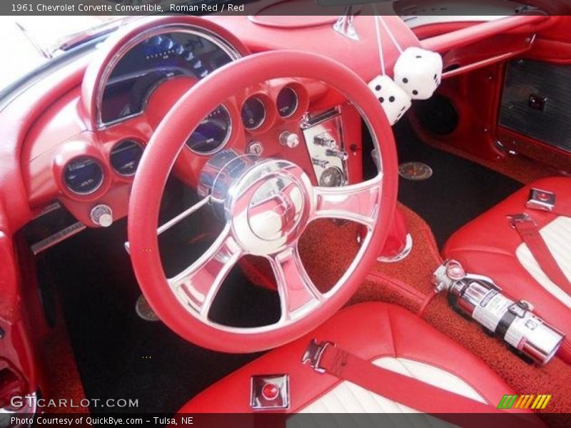 Roman Red / Red 1961 Chevrolet Corvette Convertible