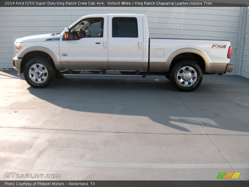 Oxford White / King Ranch Chaparral Leather/Adobe Trim 2014 Ford F250 Super Duty King Ranch Crew Cab 4x4