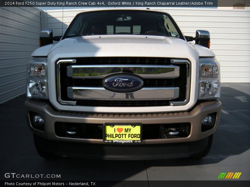 Oxford White / King Ranch Chaparral Leather/Adobe Trim 2014 Ford F250 Super Duty King Ranch Crew Cab 4x4